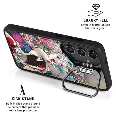 DC Comics Harley Quinn Action Pose Galaxy S24 Plus Kickstand Case